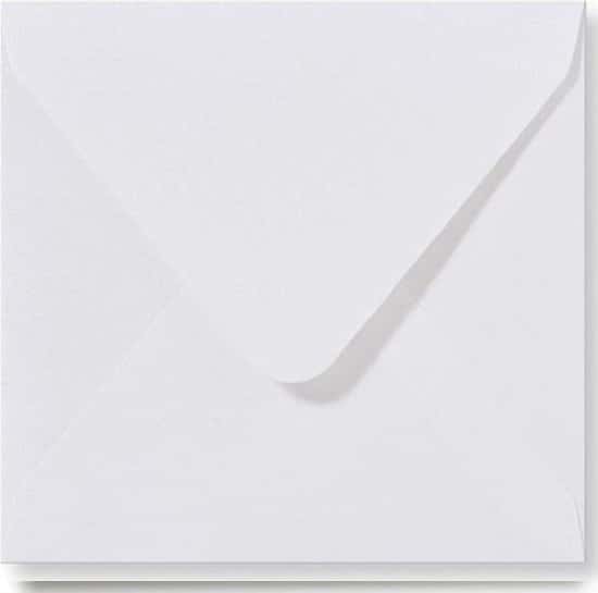 cards crafts luxe vierkante enveloppen 50 stuks wit 14x14 110grms