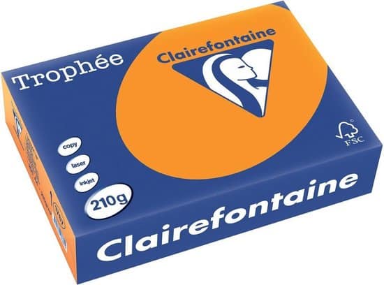 clairefontaine trophee intens a4 fel oranje 210 g 250 vel