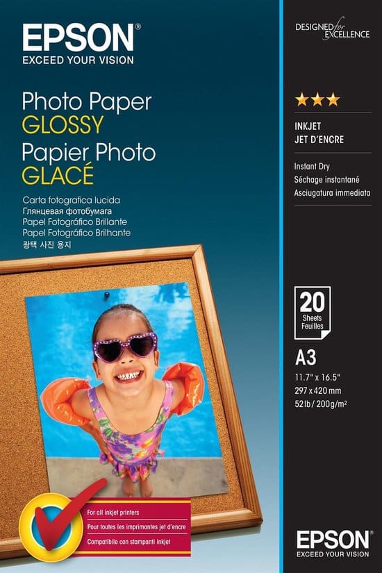 epson glossy photo paper a3 1