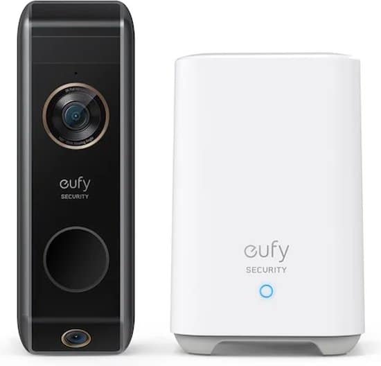 eufy video deurbel dual 2 pro 2 cameras draadloos inclusief homebase