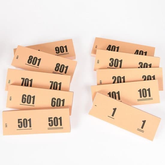 garderobeblokken nummerblokken loten 1 1000 oranje
