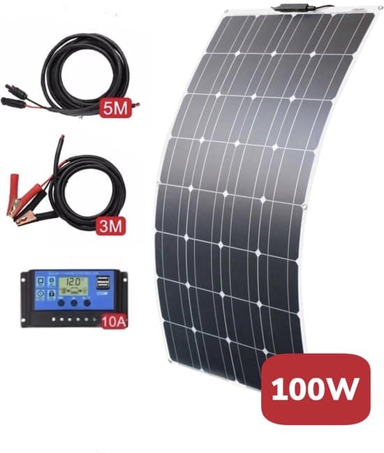 jrichter 100w zonnepaneel zonnepanelen compleet pakket plug play