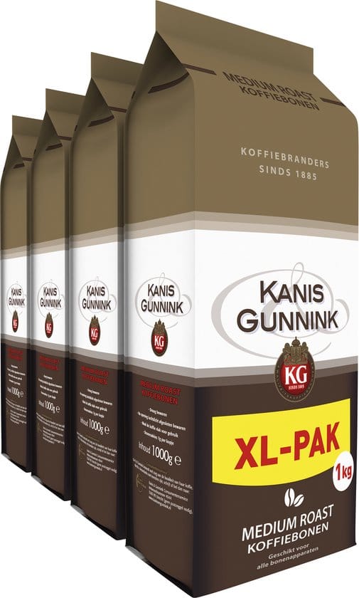 kanis gunnink medium roast koffiebonen 4 x 1000 gram voordeelverpakking kanis gunnink medium roast koffiebonen 4 x 1000 gram voordeelverpakking