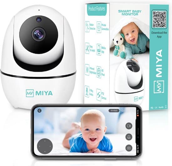 miya hd babyfoon babyfoon met camera smart met app bewegingsdetectie