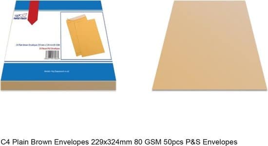 paper pouch c4 bruine envelop a4 formaat zelfklevend