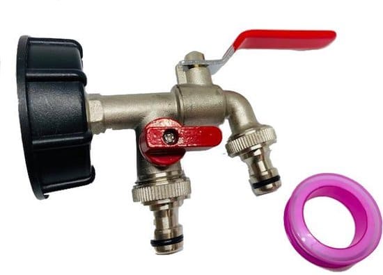 polypropyleen ibc adapter 1 2 dubbele aftapkraan set s60x6 gardena