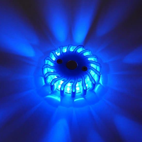 proventa led zwaailamp blauw met magneet 9 lichtstanden zwaailicht