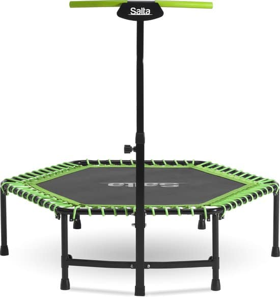 salta fitness fitness trampoline met handvat o 128 cm groen