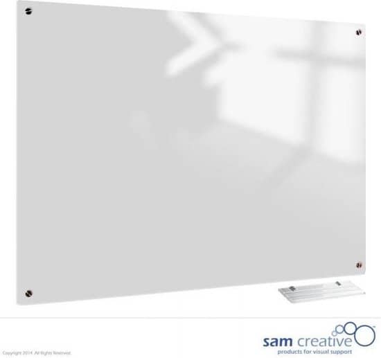 sam creative glassboard white magnetic 45x60 cm