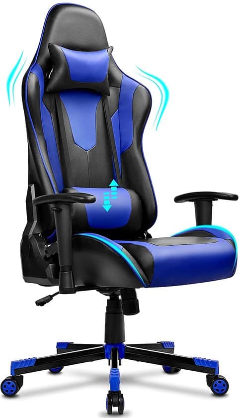 seven comfort game stoel gaming stoel gaming chair zwart