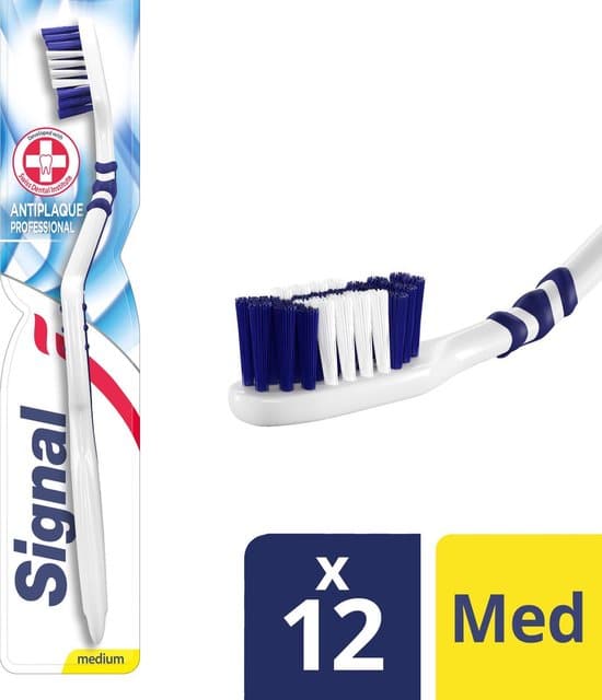 signal professional tandenborstel medium voordeelverpakking 12 stuks