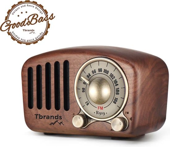 tbrands retro radio draagbare radio met bluetooth fm radio vintage