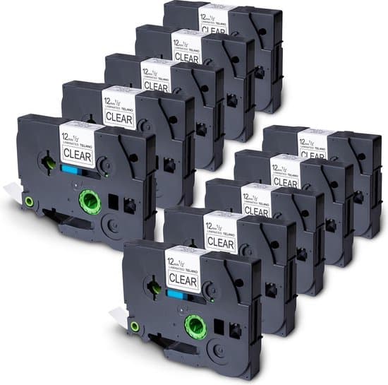 telano 10 stuks brother compatible label tape tze 131 zwart op transparant 2