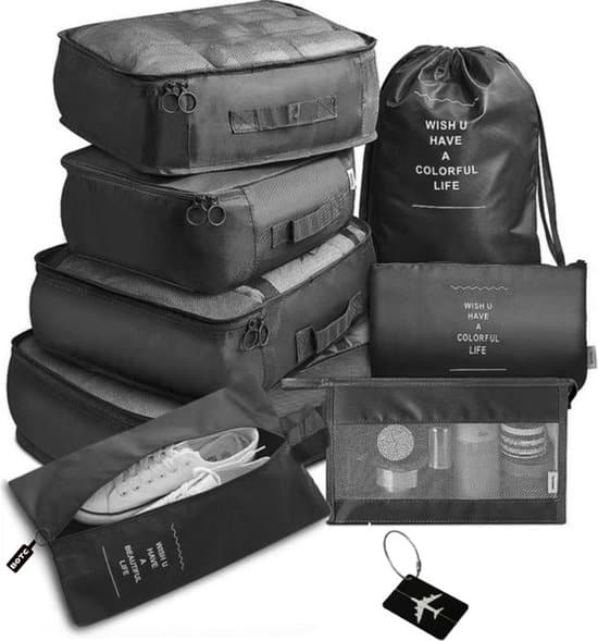 botc packing cubes set 9 delig kleding organizer voor koffers tassen en 1