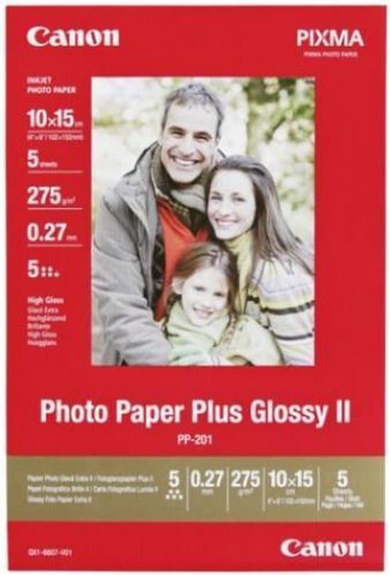 canon photo paper plus glossy ii pp 201 hoogglans 270 micron 100 x 150