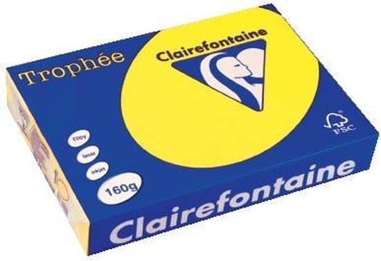 clairefontaine trophee intens a4 zonnegeel 160 g 250 vel