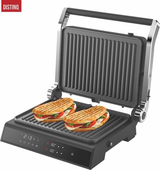 distinq contact grill 2000w instelbare temperatuur tosti ijzer panini