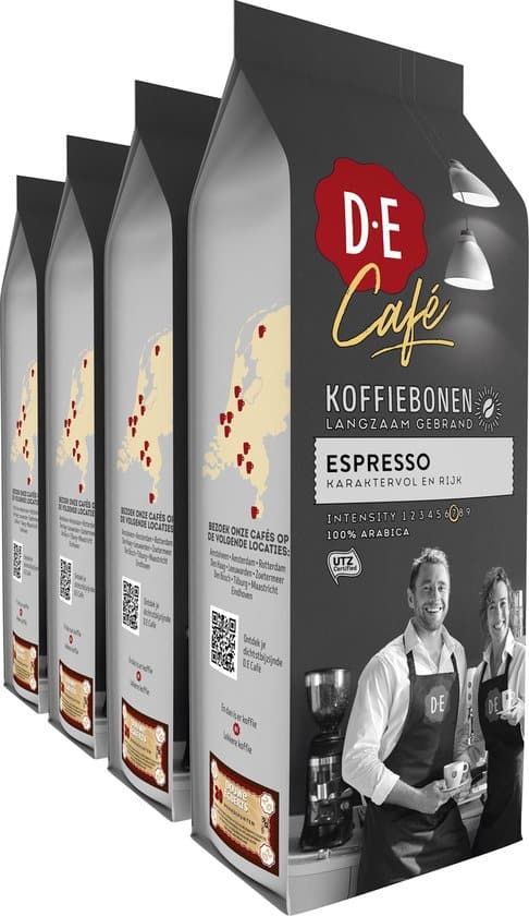 douwe egberts de cafe espresso koffiebonen 4 x 500 gram