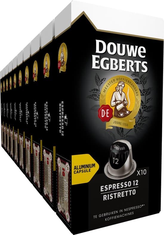 douwe egberts espresso ristretto 12 10 x 10 koffiecups