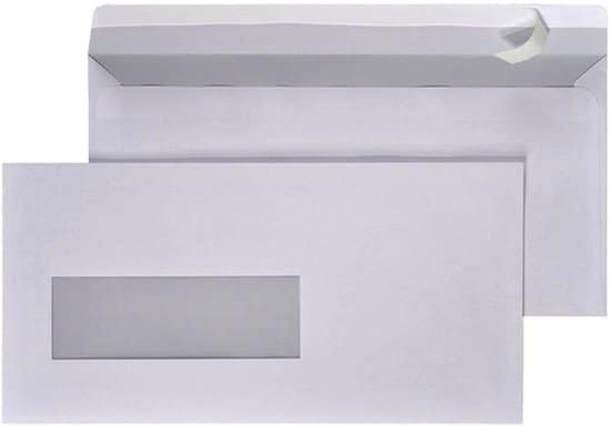 dula ea5 6 enveloppen 110 x 220 mm venster links 50 stuks