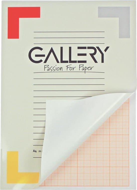 gallery millimeterpapier formaat 21 x 297 cm a4 blok van 50 vel