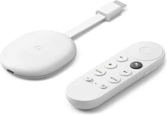 google chromecast met google tv multimediaspeler 4k wifi wit