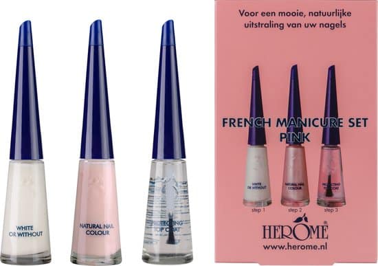 herome french manicure set pink complete set in 3 stappen een french 1