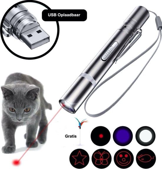 katten laserpen usb laserpen gratis catnip balletje kattenspeelgoed