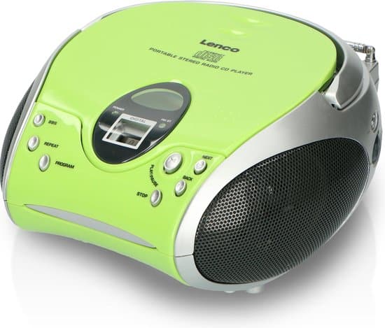 lenco scd 24 draagbare radio cd speler met aux uitgang groen