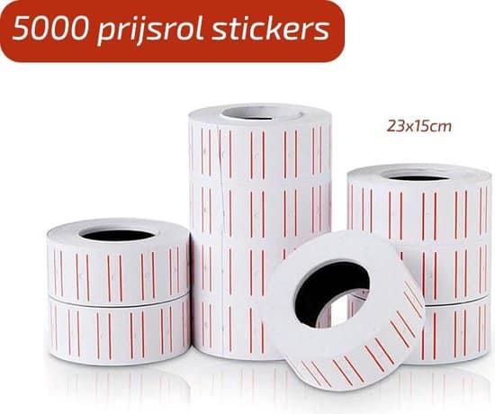 levay prijsrol stickers prijsrollen voor prijstang 23 x 15mm 5000 stuks