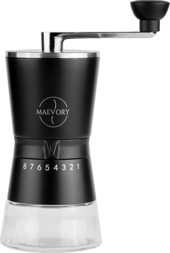 maevory handmatige koffiemolen inclusief 2 luchtdichte voorraadpotjes