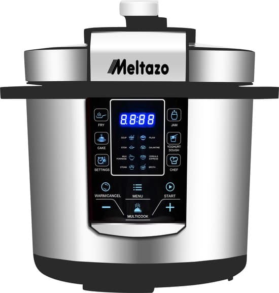 meltazo multicooker 14 in 1 elektrische snelkookpan met led touch screen 6 1