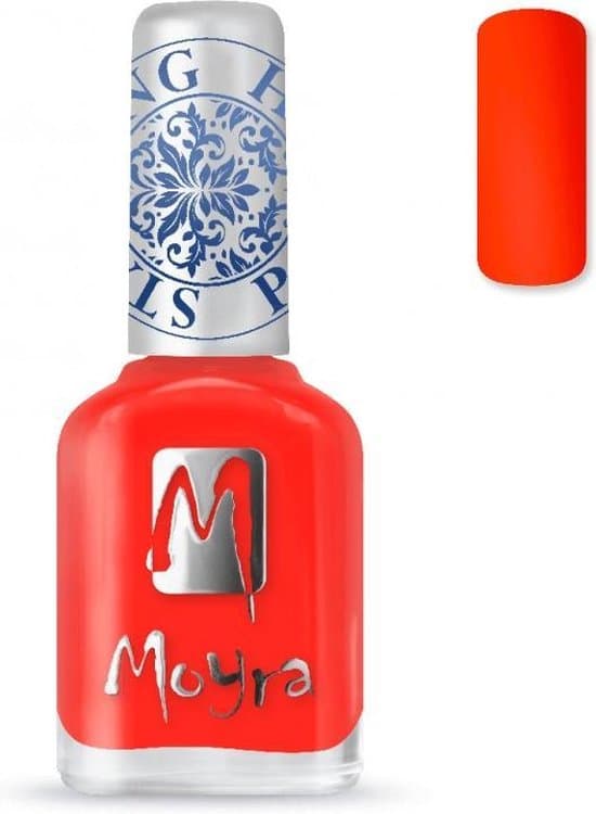 moyra stamping nail polish 12ml sp21 neon red