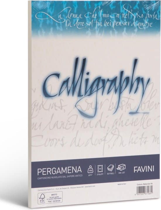 perkament 50 vel a4 190 g m2 inkjet kleur naturel wit pergamena calligraphy