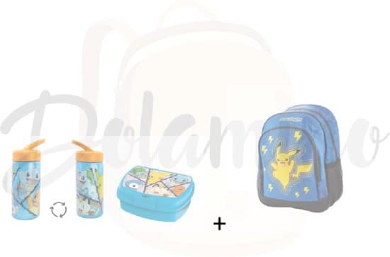 pokemon pikachu rugzak 42cm 2 vakken lunchbox broodtrommel pop up