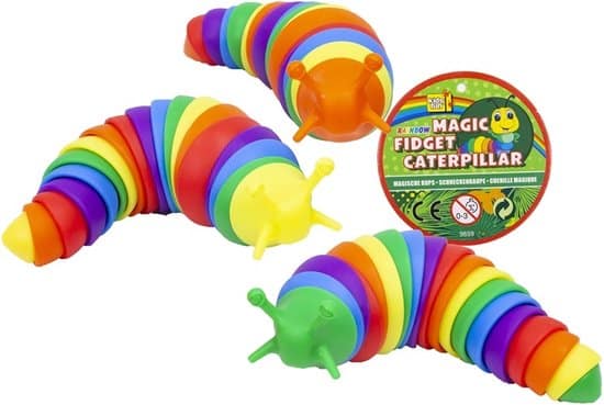 rainbow fidget magische rups 19cm 1 stuk assorti