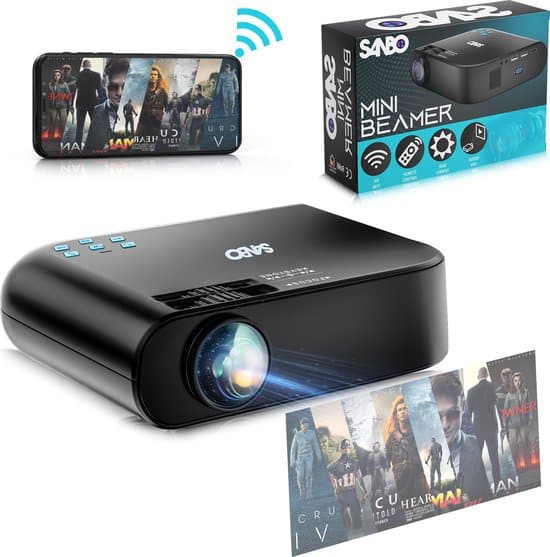 sanbo prime smart wi fi mini beamer 2800 lumen streamen vanaf je 1