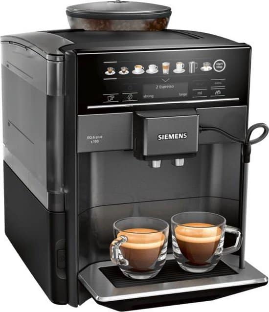 siemens eq6 plus s100 te651319rw volautomatische espressomachine grijs