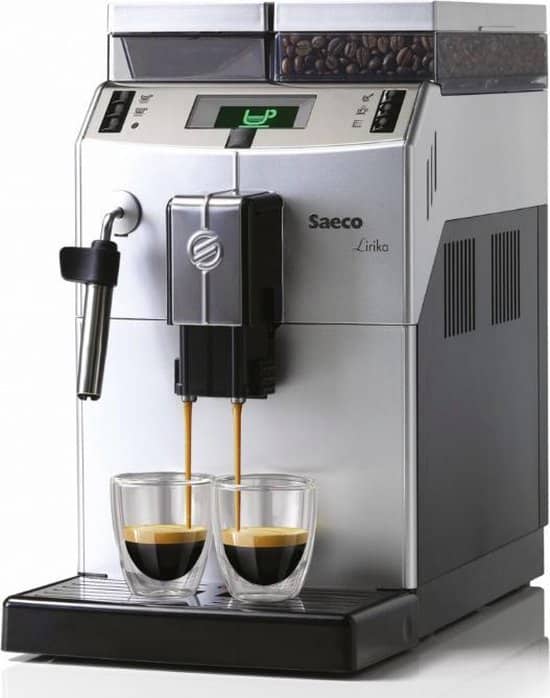 volautomatische espressomachine koffiemachine saeco lirika macchiato zilver