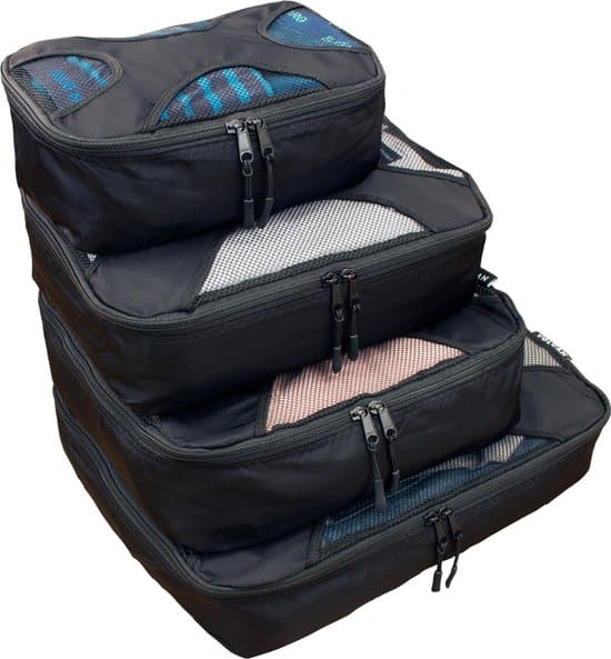 volcan packing cubes set 4 delig extreem duurzaam koffer organizers