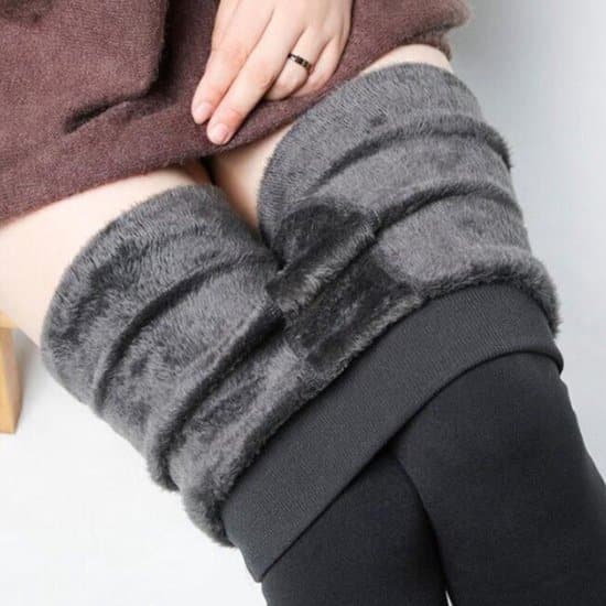 easylux fleece slim grijs onesize fleece legging thermo kleding