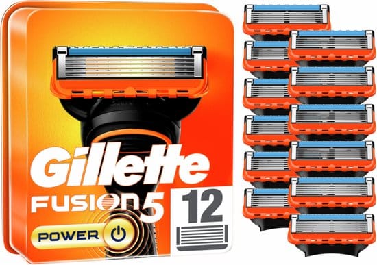 gillette fusion5 power scheermesjes voor mannen 12 navulmesjes