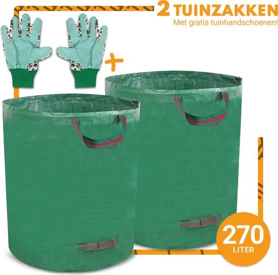 groots tuinafvalzak met handschoenen tuinzak big bag 272 liter 2 1