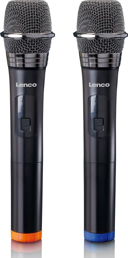 lenco mcw 020bk set van 2 draadloze microfoons