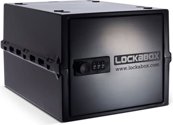 lockabox one afsluitbare medicijnkast opbergbox met cijferslot zwart