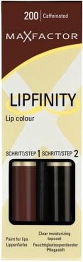 max factor 2steps lipstick lipfinity 200 caffeinated 1