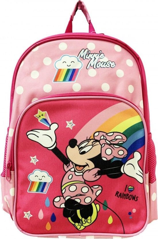 minnie mouse rainbows rugzak school tas 6 12 jaar disney roze