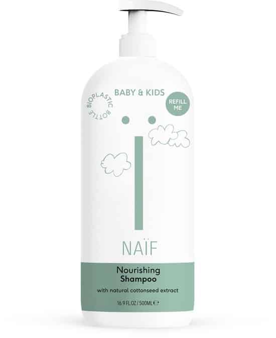 naif voedende shampoo pompfles baby en kids 500ml met natuurlijke