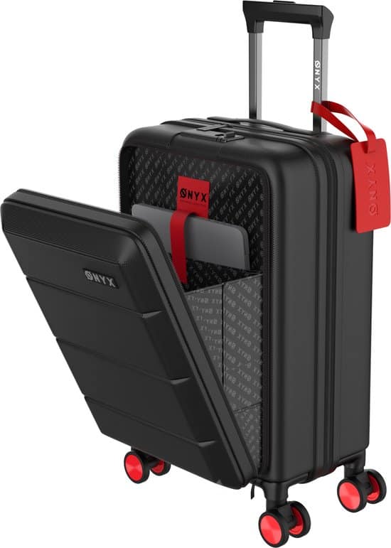 onyx handbagage koffer 35 l spinner wielen lichtgewicht trolley dubbel 21