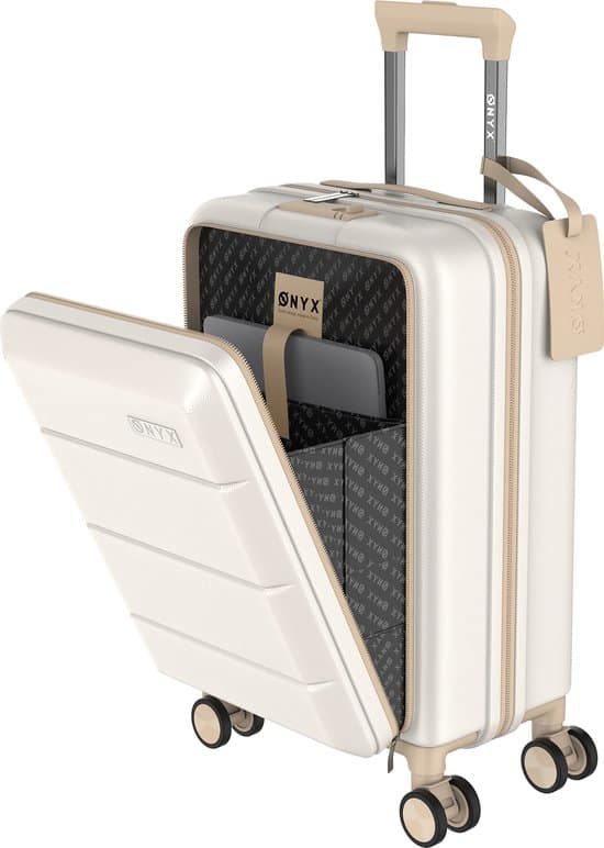 onyx handbagage koffer 35 l spinner wielen lichtgewicht trolley dubbel